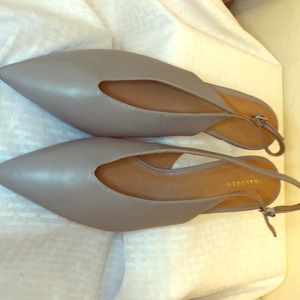Dove Grey Slingback Pumps